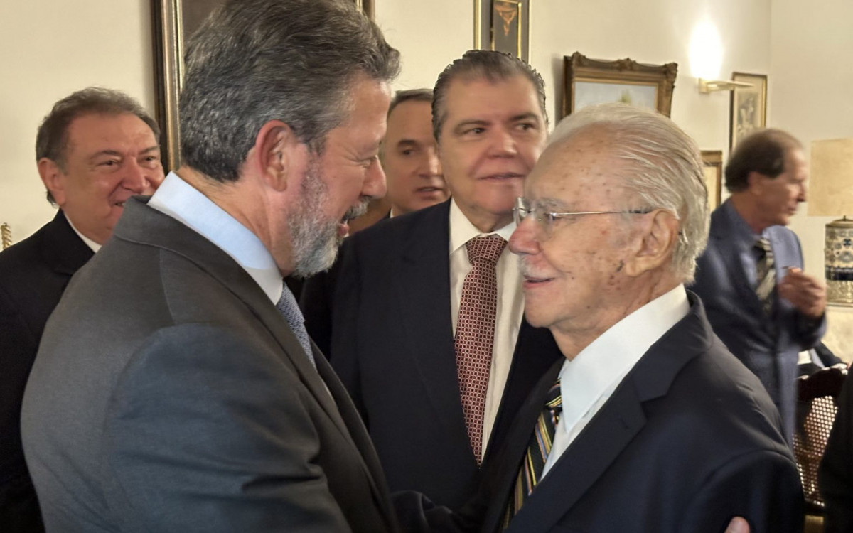 Presidente da Câmara dos Deputados, Arthur Lira e o ex-presidente José Sarney - Reprodução: redes sociais