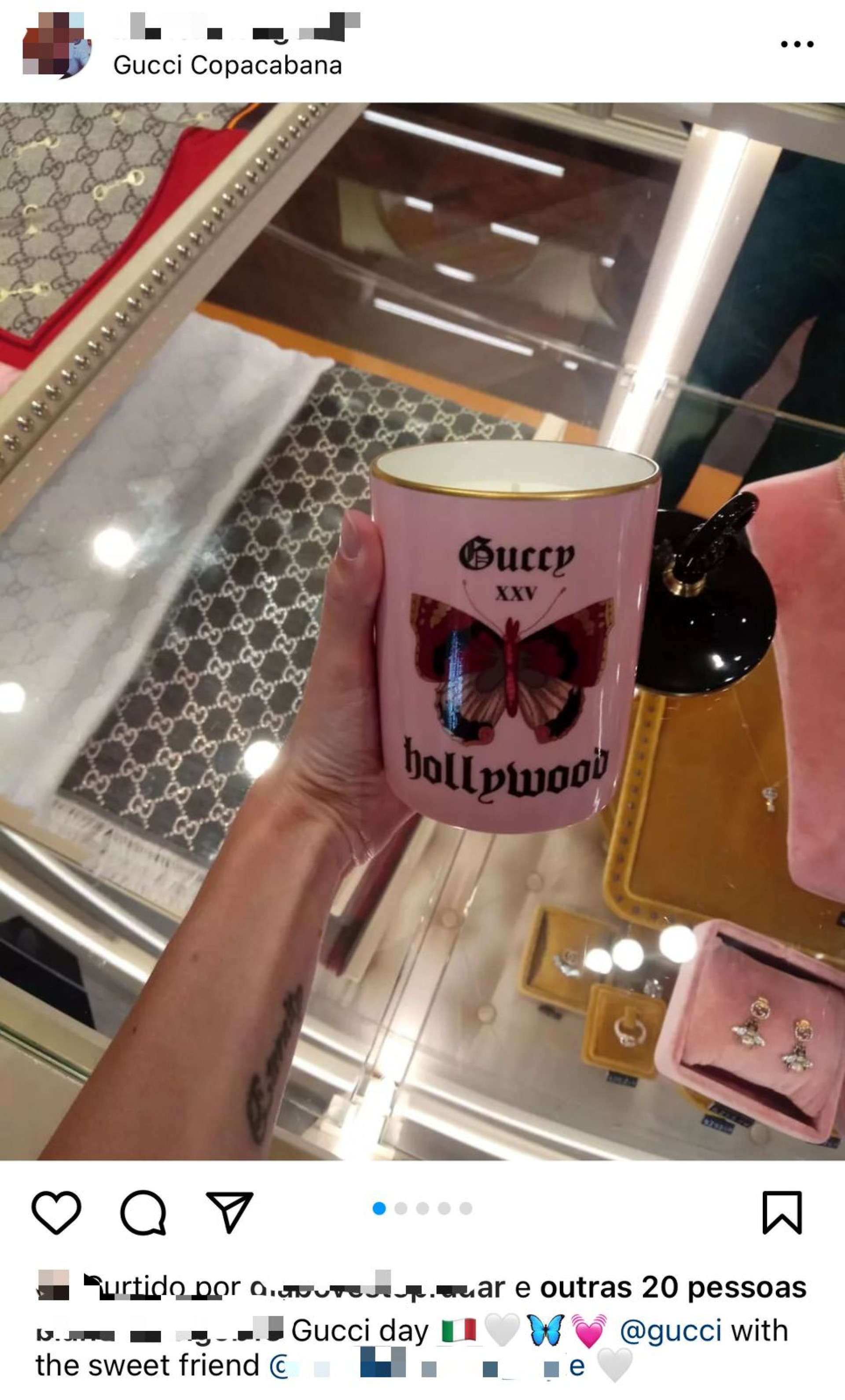 Bruna faz carrossel em loja da Gucci no Copacabana Palace - Reprodução/Redes Sociais