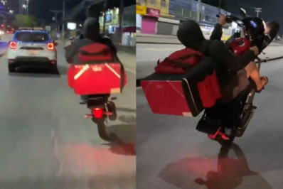 Motociclista é flagrado cometendo infrações na frente de viatura da PM na Zona Oeste