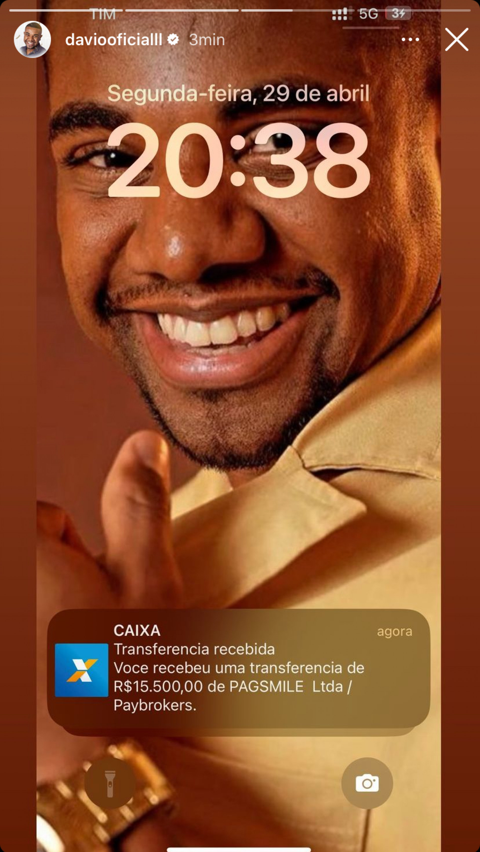 Perfil oficial de Davi é hackeado  - Reprodução/Instagram