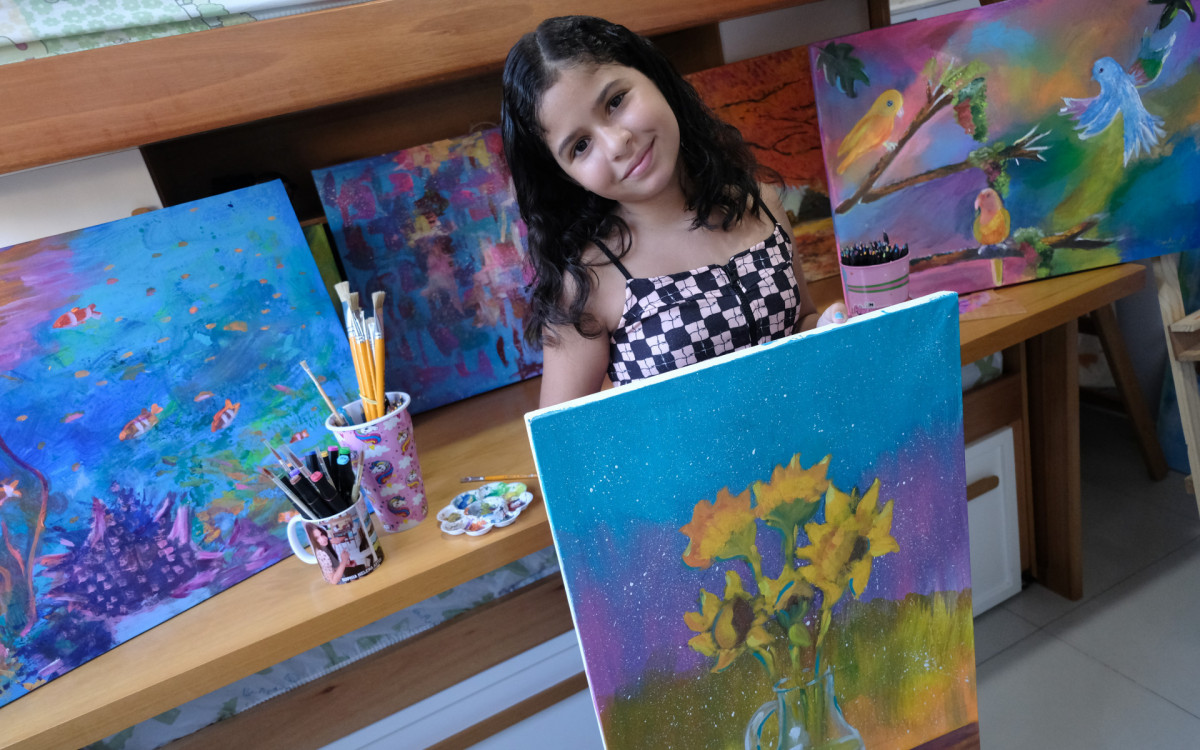 Sophia Helena tem como inspira&ccedil;&atilde;o grande artistas comVan Gogh, Monet e Da Vinci