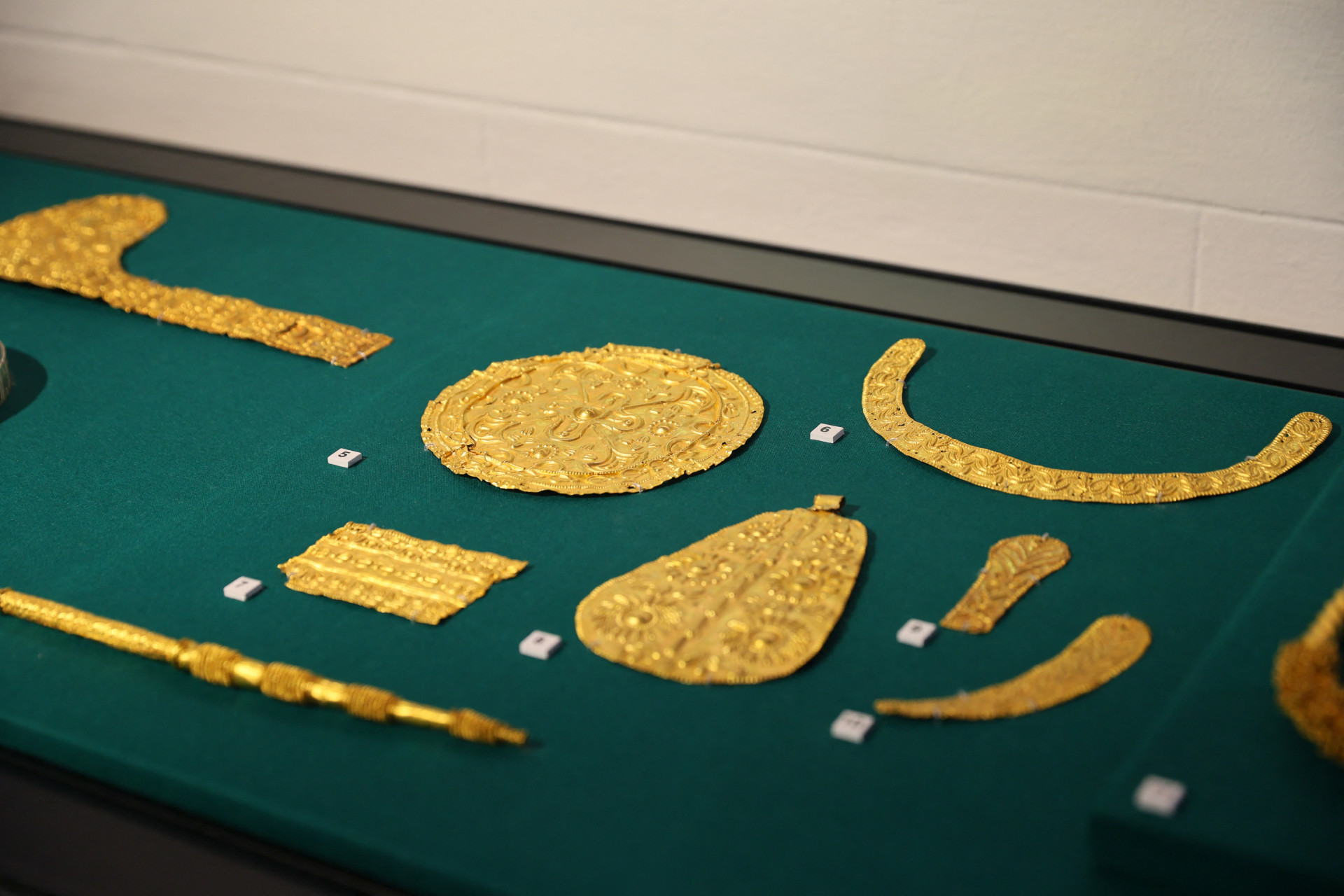 Artefatos exibidos no Museu do Palácio Manhyia, em Kumasi, Gana - Nipah Dennis / AFP