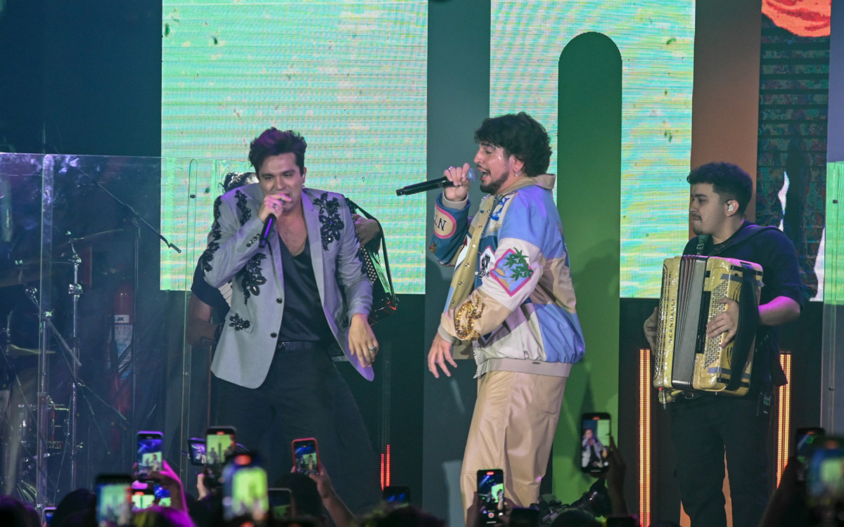 Luan Santana participa da gravação do DVD de Nattanzinho