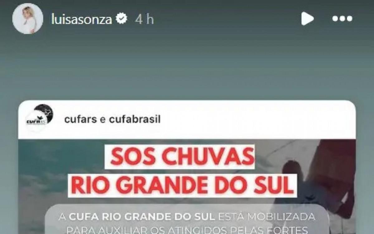 Stories de Luísa Sonza - Reprodução