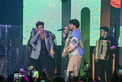 Luan Santana e Ana Castela participam da gravação do DVD de Nattanzinho