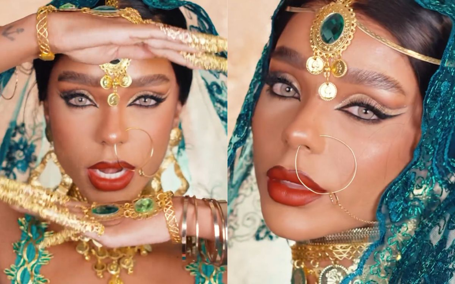 Brunna Gonçalves adere trend de maquiagem e vira indiana - Reprodução / Instagram