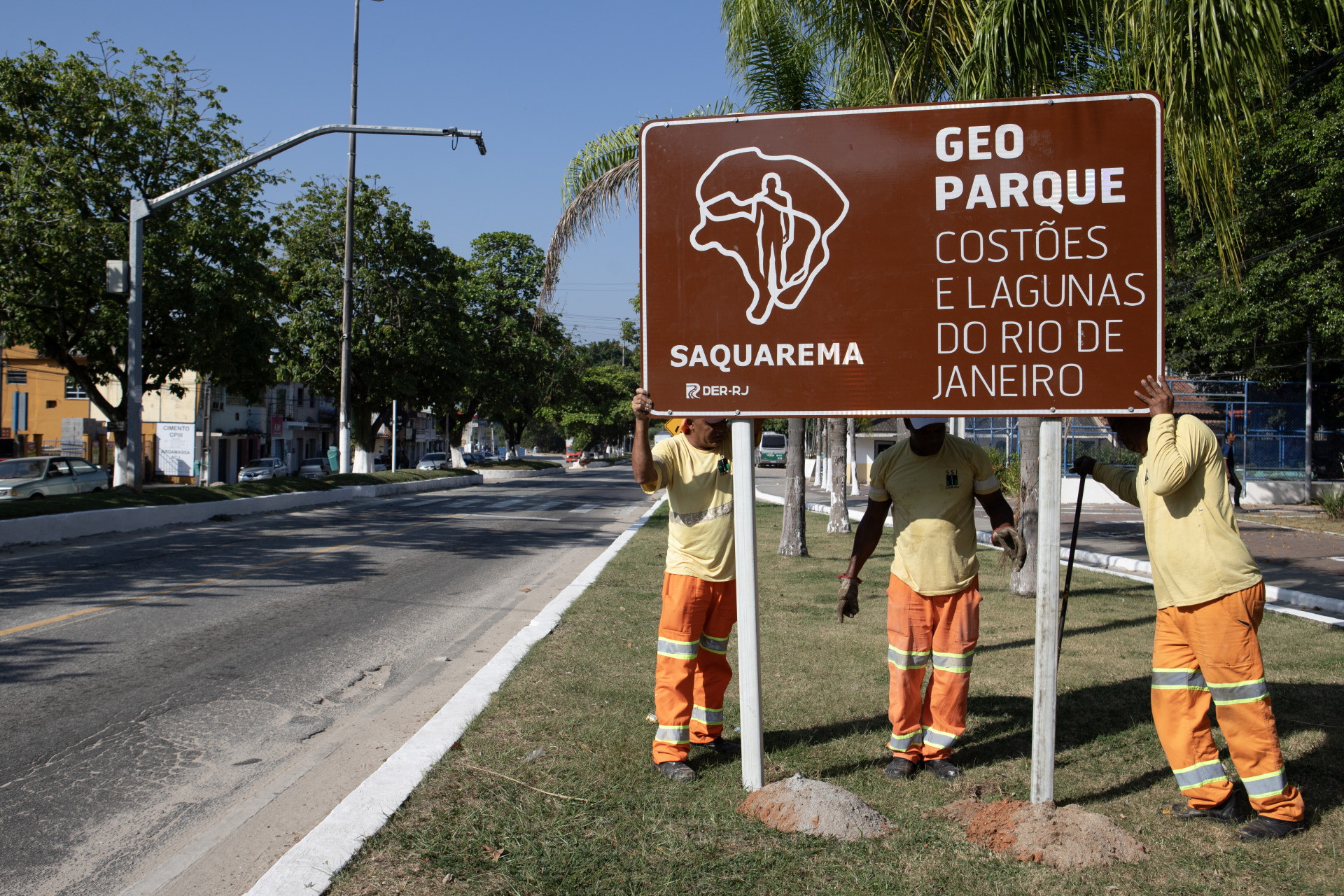 Placas de sinaliza&ccedil;&atilde;o indicando &aacute;reas de Geoparques foram instaladas em Sampaio Corr&ecirc;a e Bacax&aacute; - Michel Filho/SEIOP