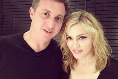 Luciano Huck encontra Madonna, mas não faz entrevista para  'Domingão'