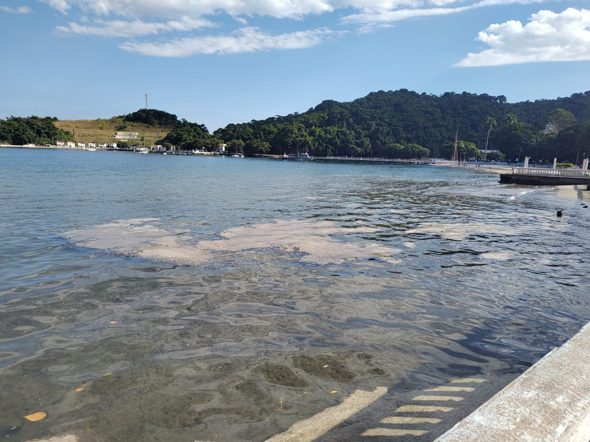 Mancha j&aacute; chega na praia do Col&eacute;gio Naval - Divulga&ccedil;&atilde;o
