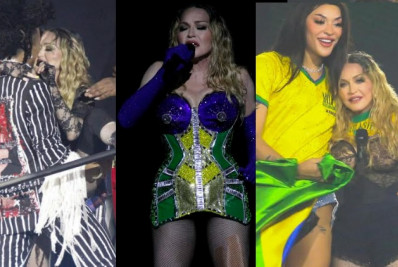 Sem máscara, Madonna sensualiza e usa looks inspirados no Brasil em ensaio de show em Copacabana