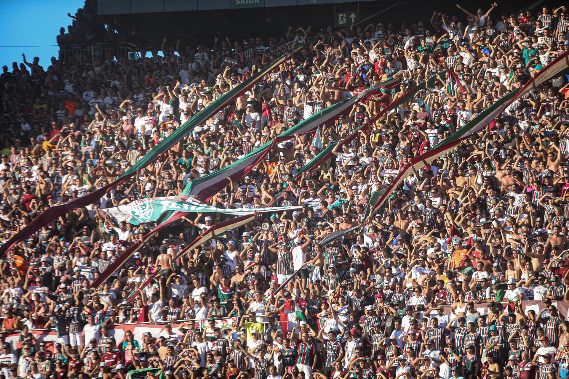 Torcida do Fluminense marcou presença no Kléber Andrade, em Cariacica - Marcelo Gonçalves/Fluminense