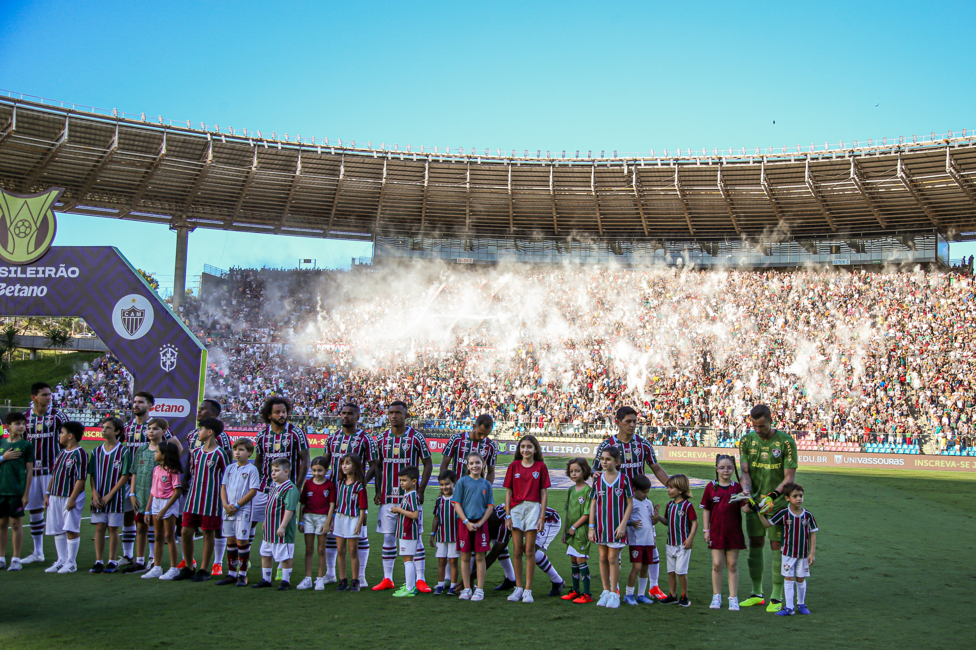 Torcida do Fluminense marcou presença no Kléber Andrade, em Cariacica - Marcelo Gonçalves/Fluminense
