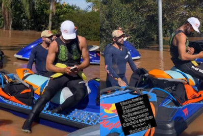 Pedro Scooby e outros atletas chegam ao RS para ajudar em resgate com jet-skis
