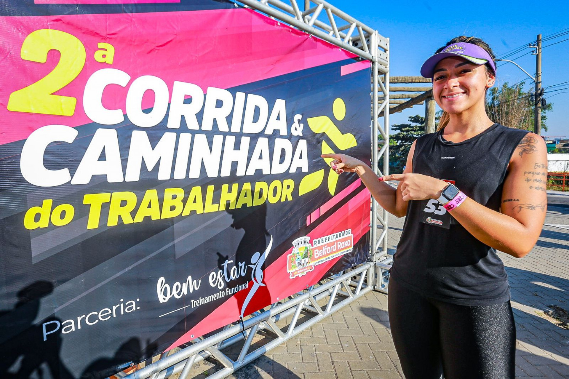 A moradora de Mesquita e enfermeira, Nathalee Pereira, contou que depois que come&ccedil;ou a praticar corrida, n&atilde;o consegue mais parar - Rafael Barreto /PMBR