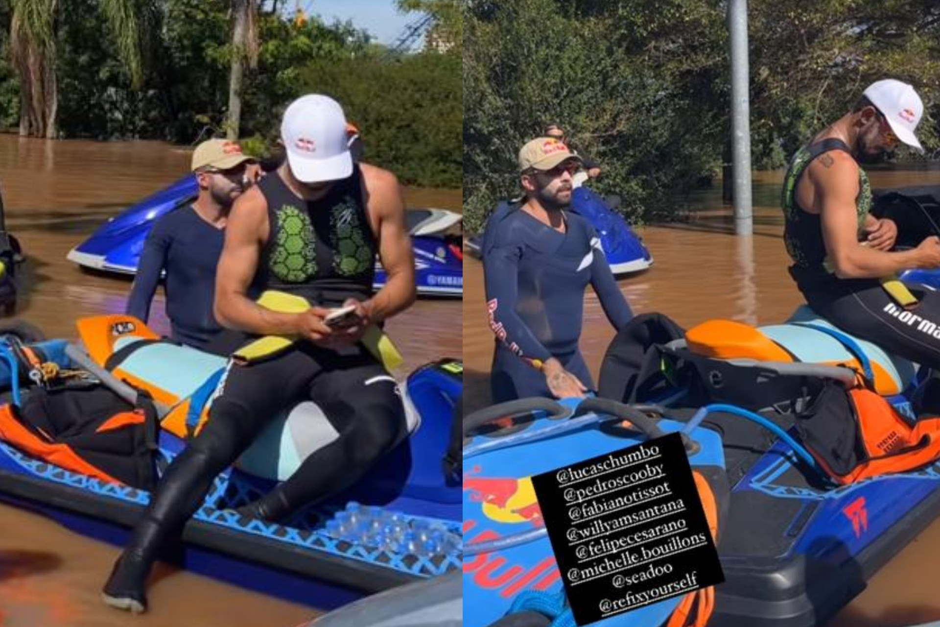 Pedro Scooby, Lucas Chumbo e outros surfistas chegam ao RS para ajudar em resgate com jet-skis
 - Reprodução / Instagram