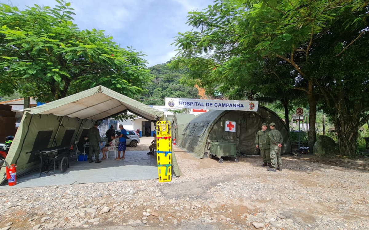 Hospital de Campanha da Marinha em apoio às vítimas de São Sebastião, em 2023 - Divulgação/Marinha do Brasil