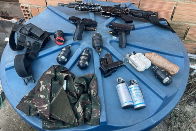Três homens são presos com armas e granadas na Gardênia Azul