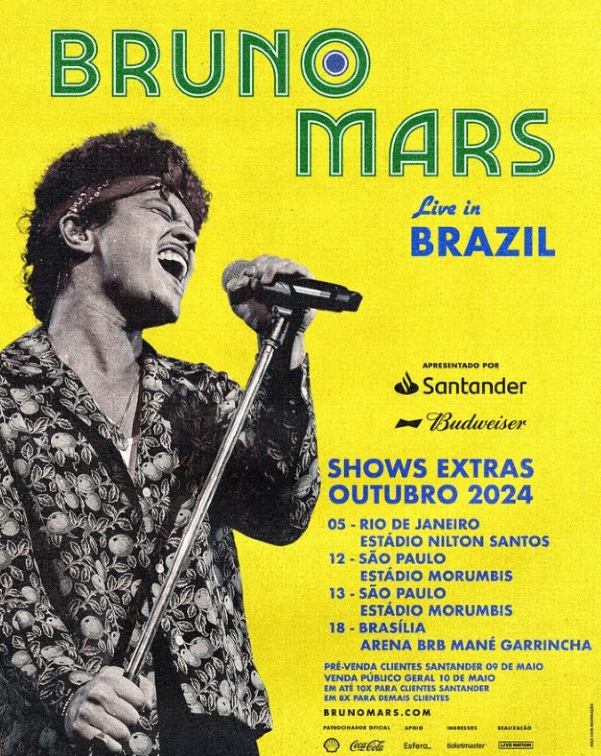 Bruno Mars announces extra show in Rio - Reproduction / Instagram