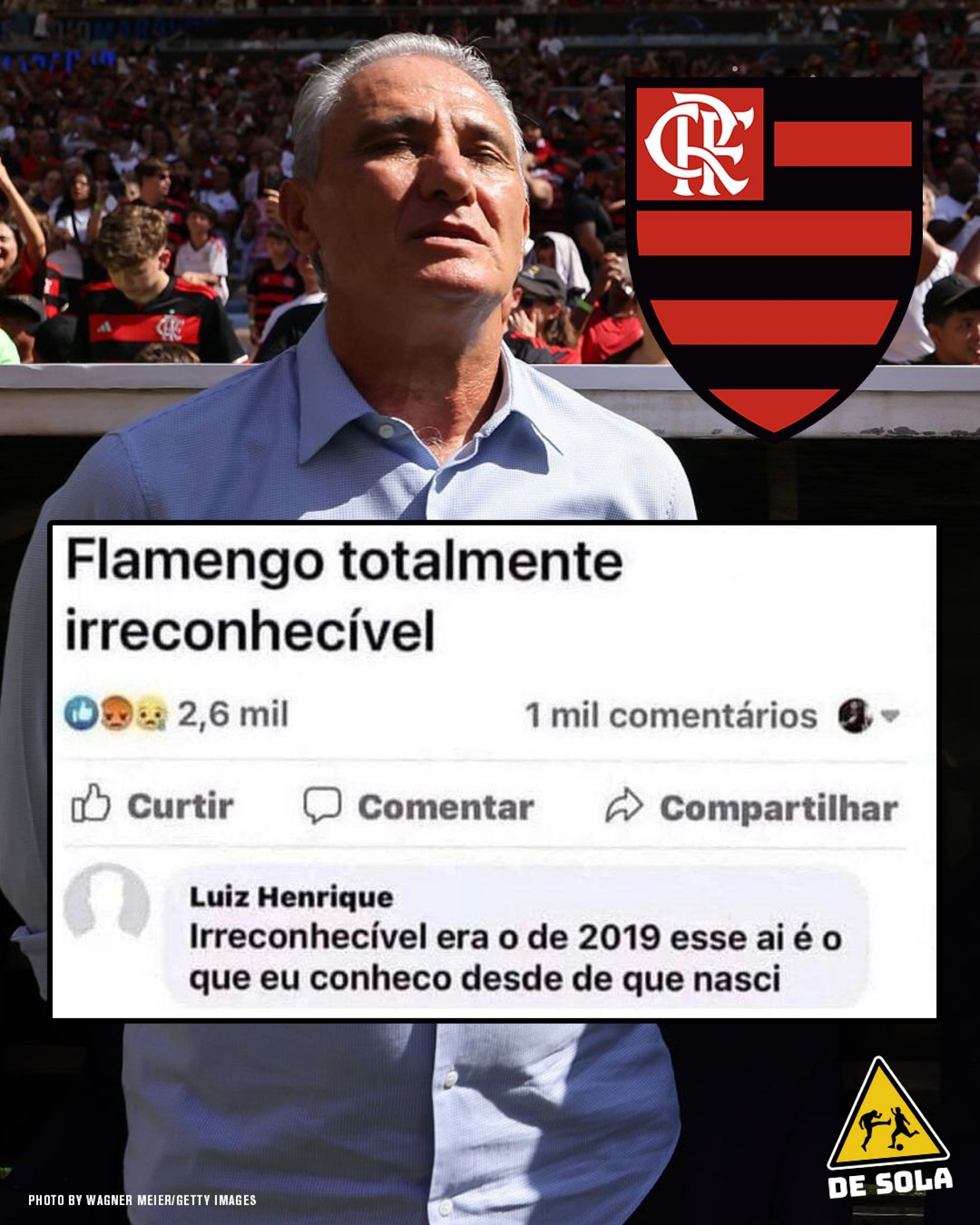 Derrota do Flamengo para o Palestino gerou memes - Divulgação/X @desolaoficial