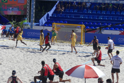Brasil venceu no primeiro dia do Global Tour de Handebol de Praia em Maricá no RJ