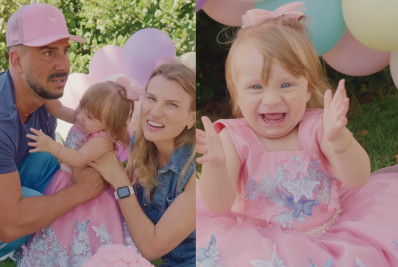 Julio Rocha e Karoline Kleine celebram aniversário da filha caçula 