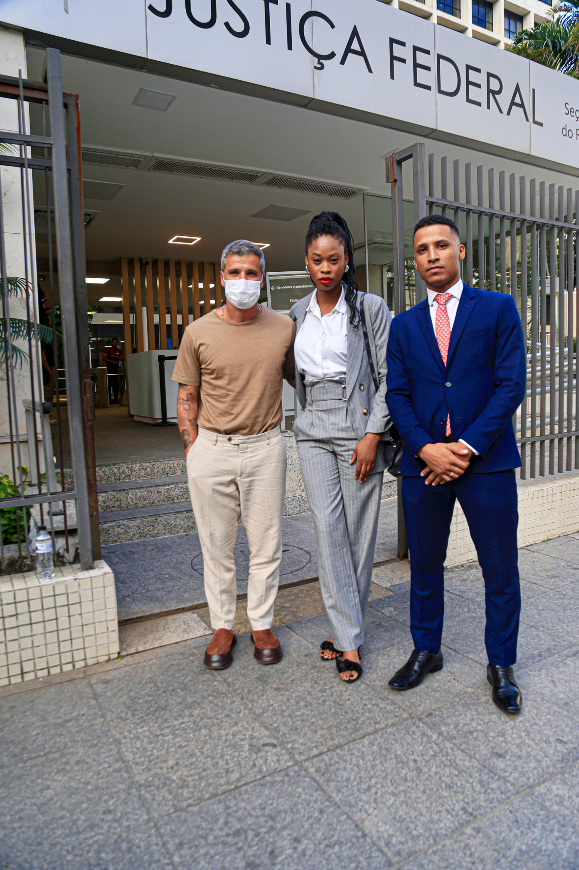 Bruno Gagliasso e seus advogados, Juliana Souza e Diogo José - Francisco Silva / Ag.News