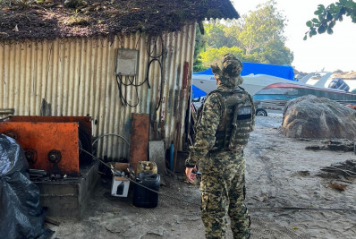 Polícia Ambiental encontra derramamento de óleo em praia da Ilha Grande