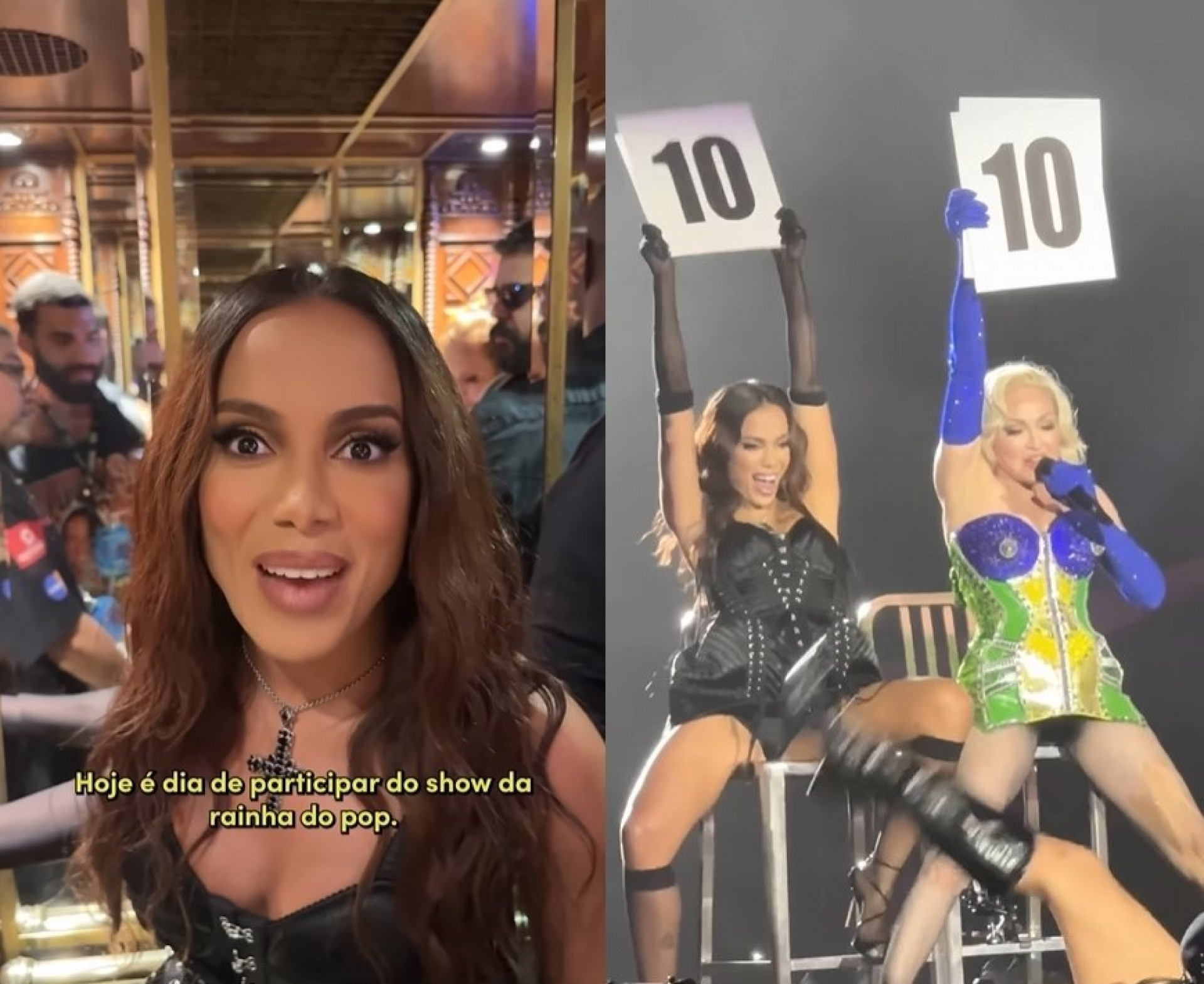 Anitta mostra os bastidores da participação no show da Madonna - Reprodução / Instagram