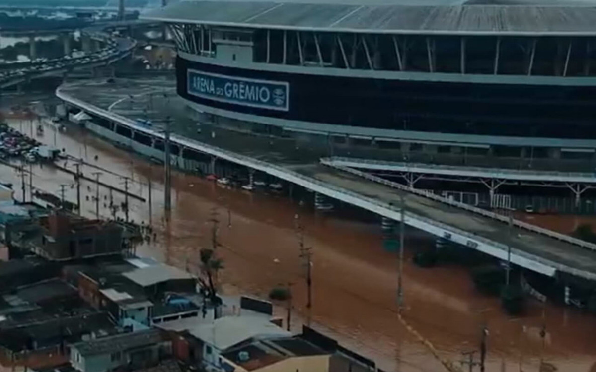 Vídeo mostra loja do Grêmio completamente saqueada após enchente