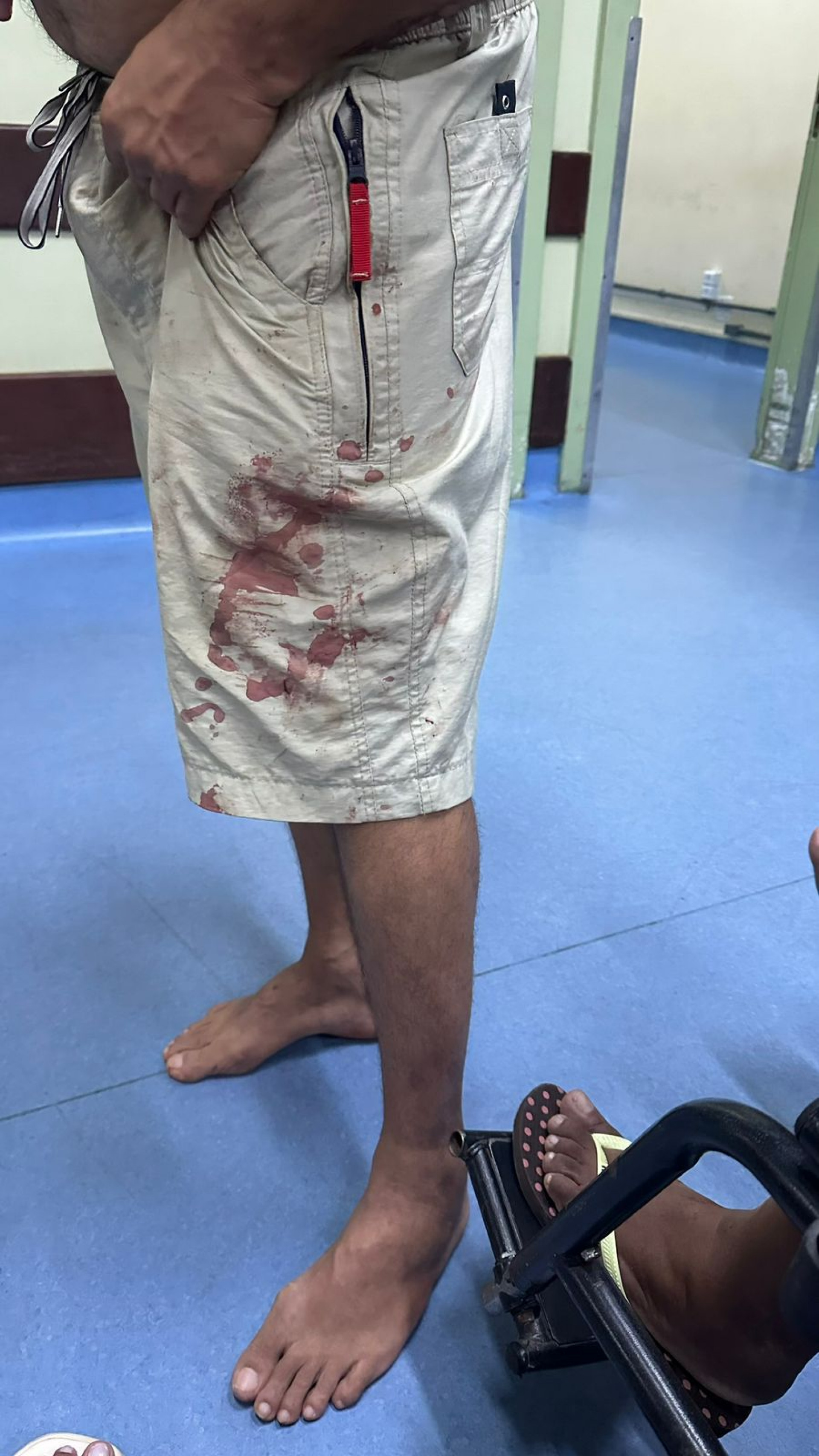 Aparecida dos Santos foi socorrida por seu marido - Reprodução