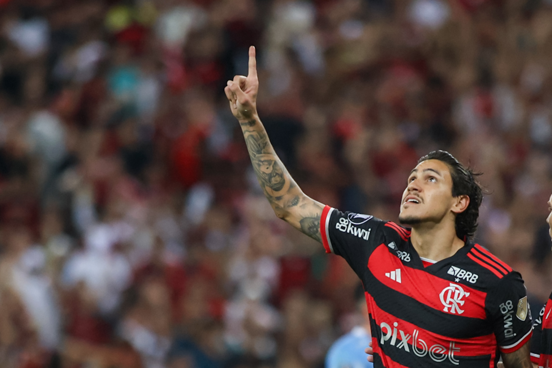 Comemora&ccedil;&atilde;o de Pedro, do Flamengo - Renan Areias/Ag&ecirc;ncia O Dia