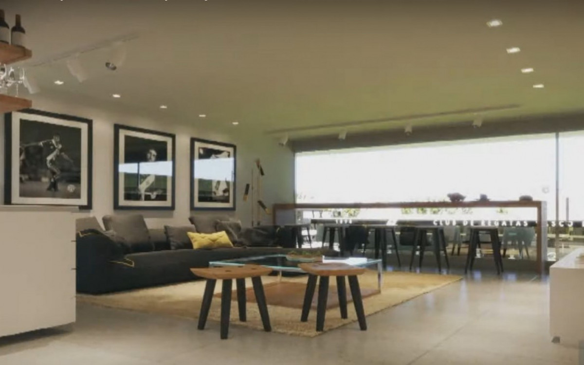 Visão de como será um camarote pelo projeto de reforma de São Januário