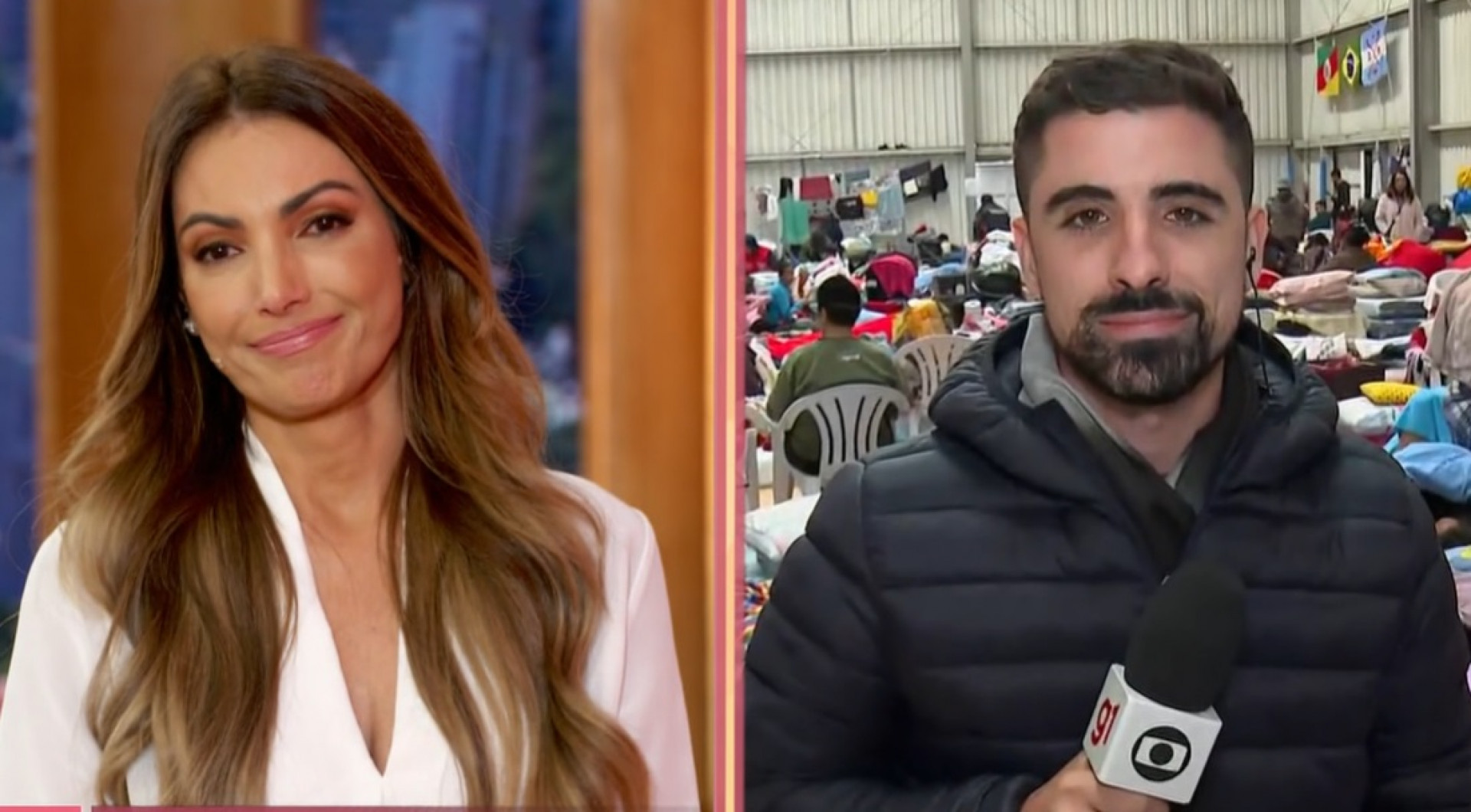 Patricia Poeta se emociona durante o 'Encontro' - Reprodução de vídeo