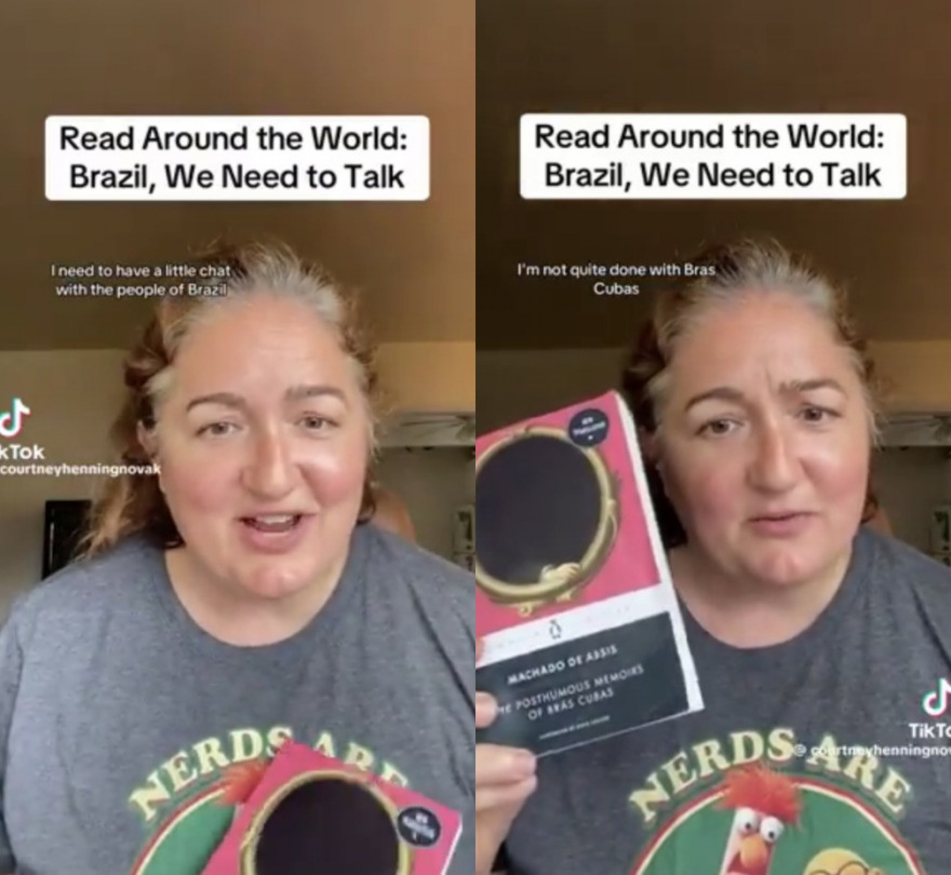 Reação de americana após ler Machado de Assis viraliza - Reprodução