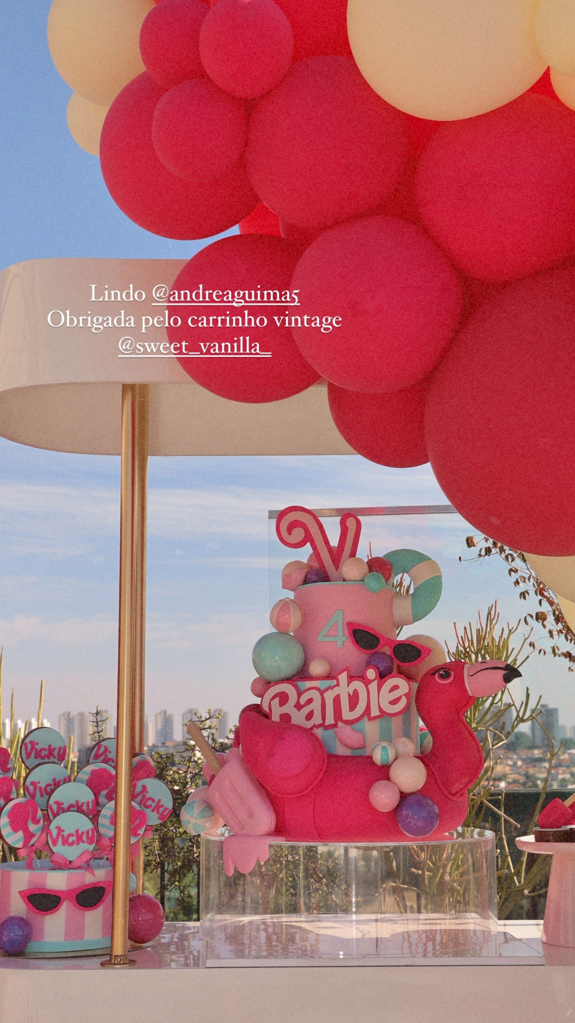 Ana Paula Siebert mostra detalhes da festa de 4 anos da filha caçula de Roberto Justus - Reprodução / Instagram