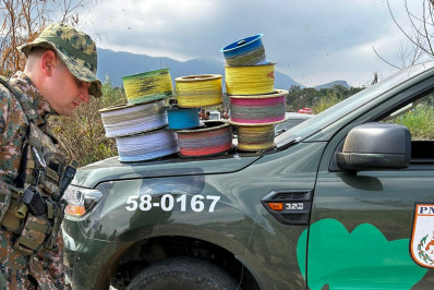 Polícia Ambiental apreende 32 carretéis de linha chilena em Campo Grande