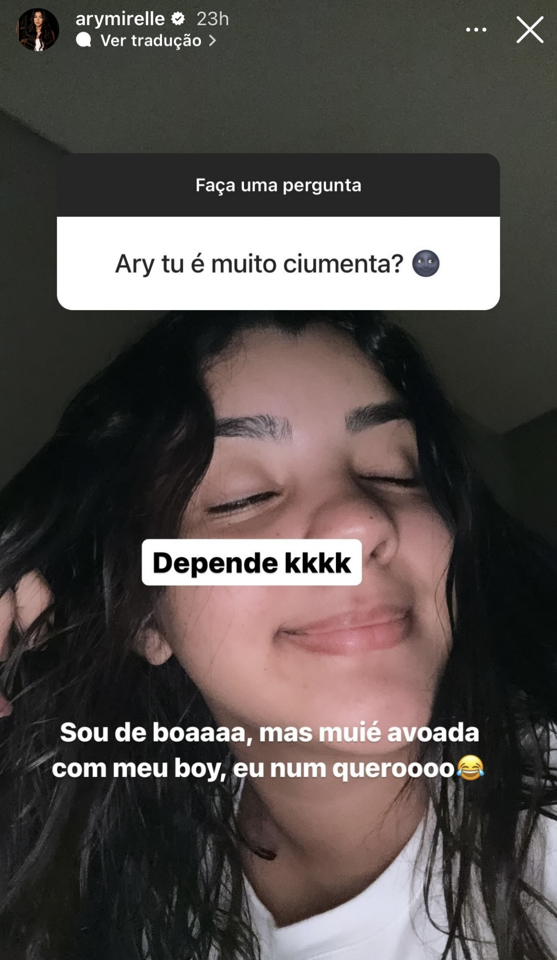 Ary Mirelle revela se é ciumenta - Reprodução