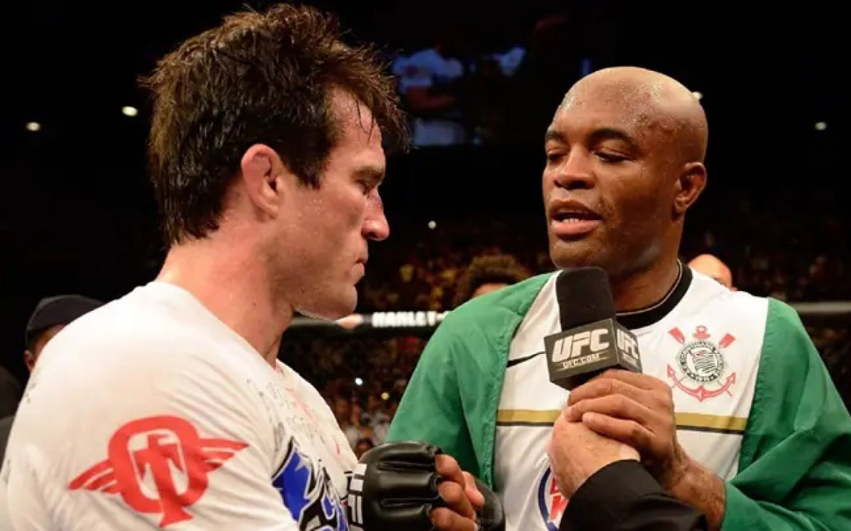 Anderson Silva e Sonnen se enfrentaram duas vezes no UFC, com duas vitórias do Spider 