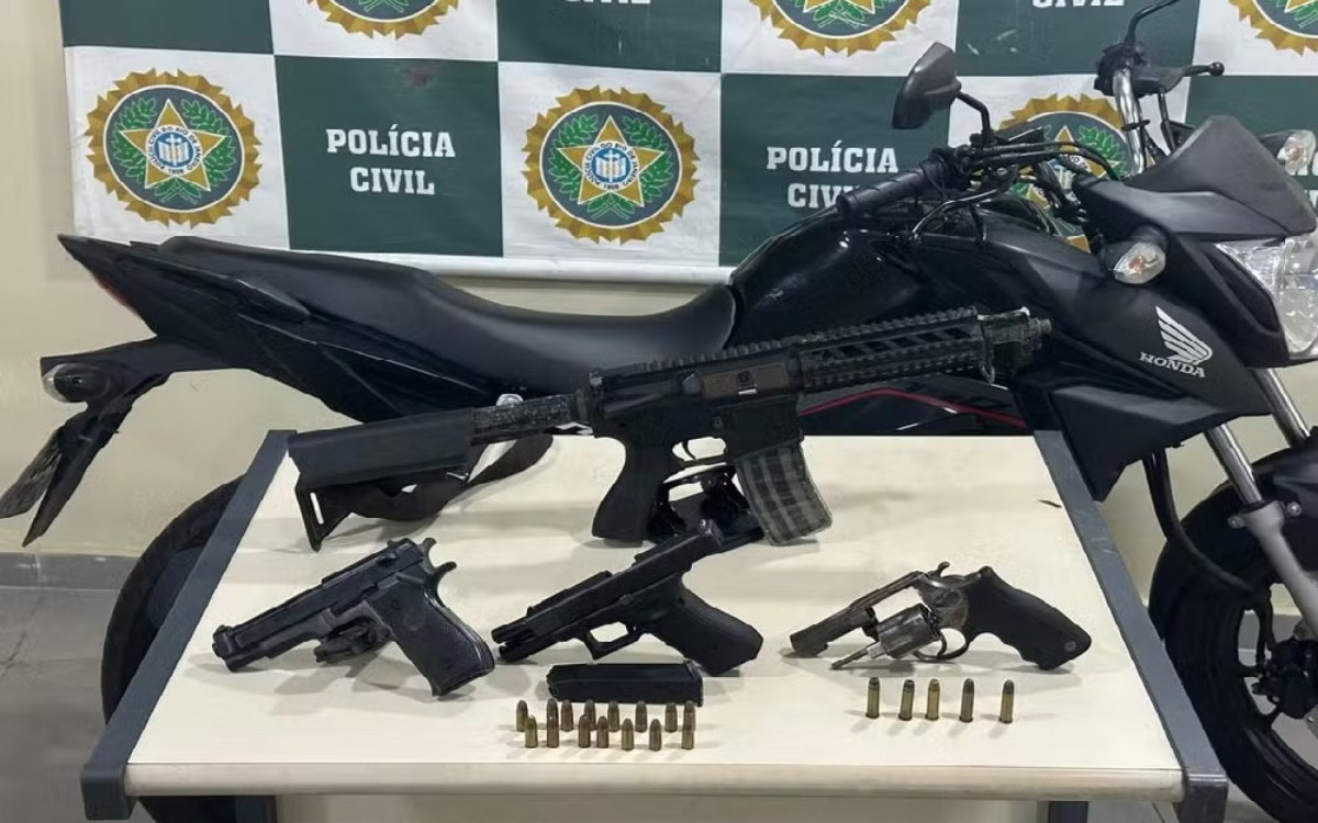 Armas apreendidas com bando preso pelos policiais civis