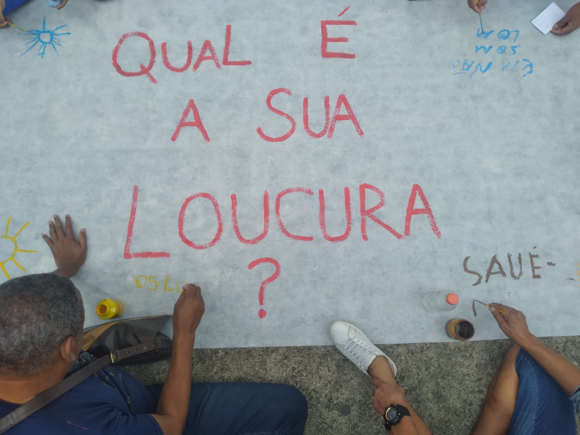 Cartaz confeccionado no CAPS II Espaço Vivo - Divulgação / PMN