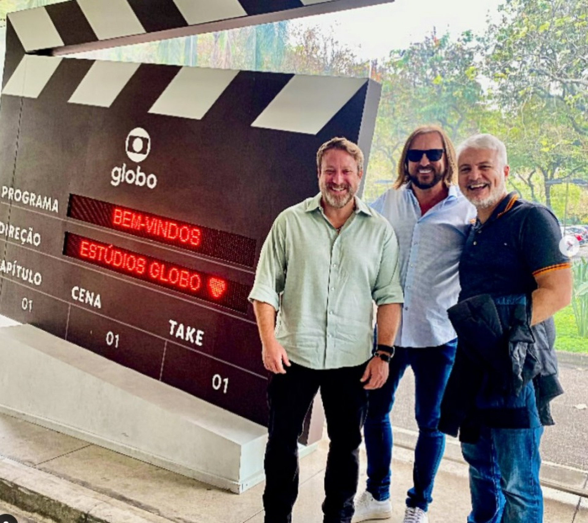 Sergio Hondjakoff mostra visita aos estúdios Globo  - Reprodução do Instagram