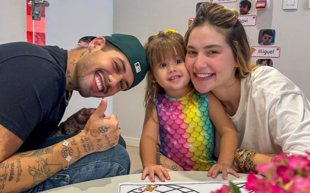 Virginia, Zé Felipe e a primogênita, Maria Alice  - Reprodução / Instagram 