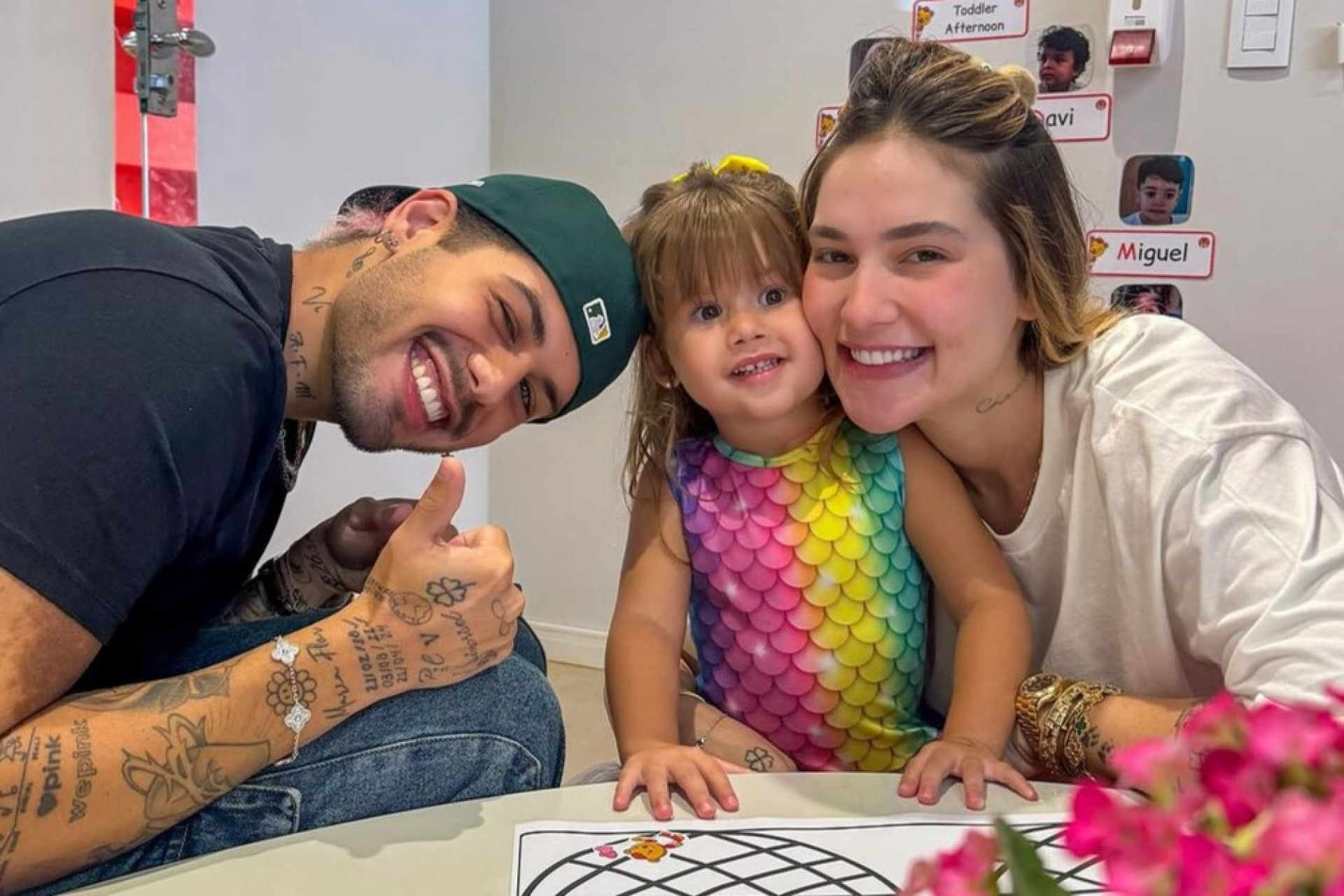 Virginia, Zé Felipe e a primogênita, Maria Alice  - Reprodução / Instagram 
