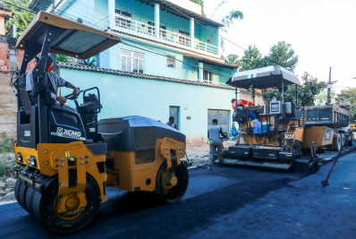 Prefeitura de Belford Roxo continua obras de asfalto no bairro Santa Amélia