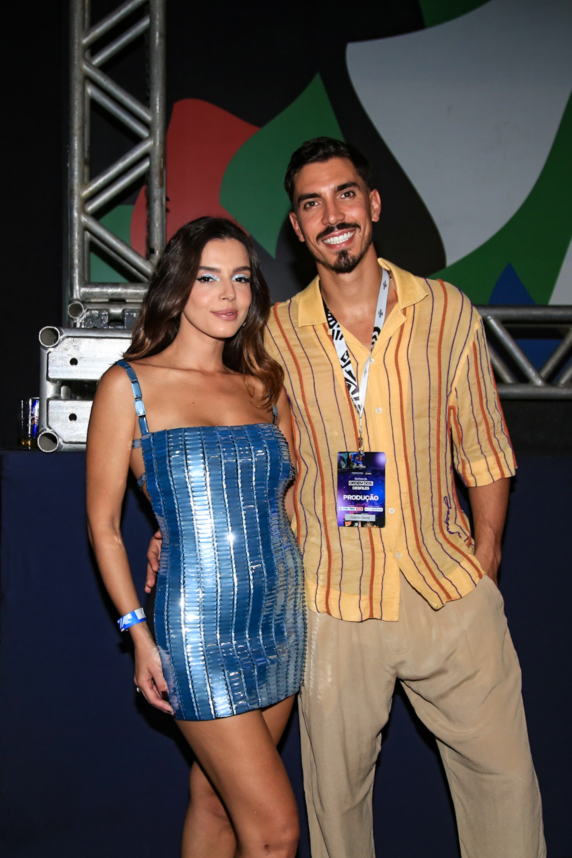 Giovanna Lancellotti e Gabriel David no evento de sorteio da ordem das escolas de samba para o Carnaval 2025 - Victor Chapetta/ Agnews
