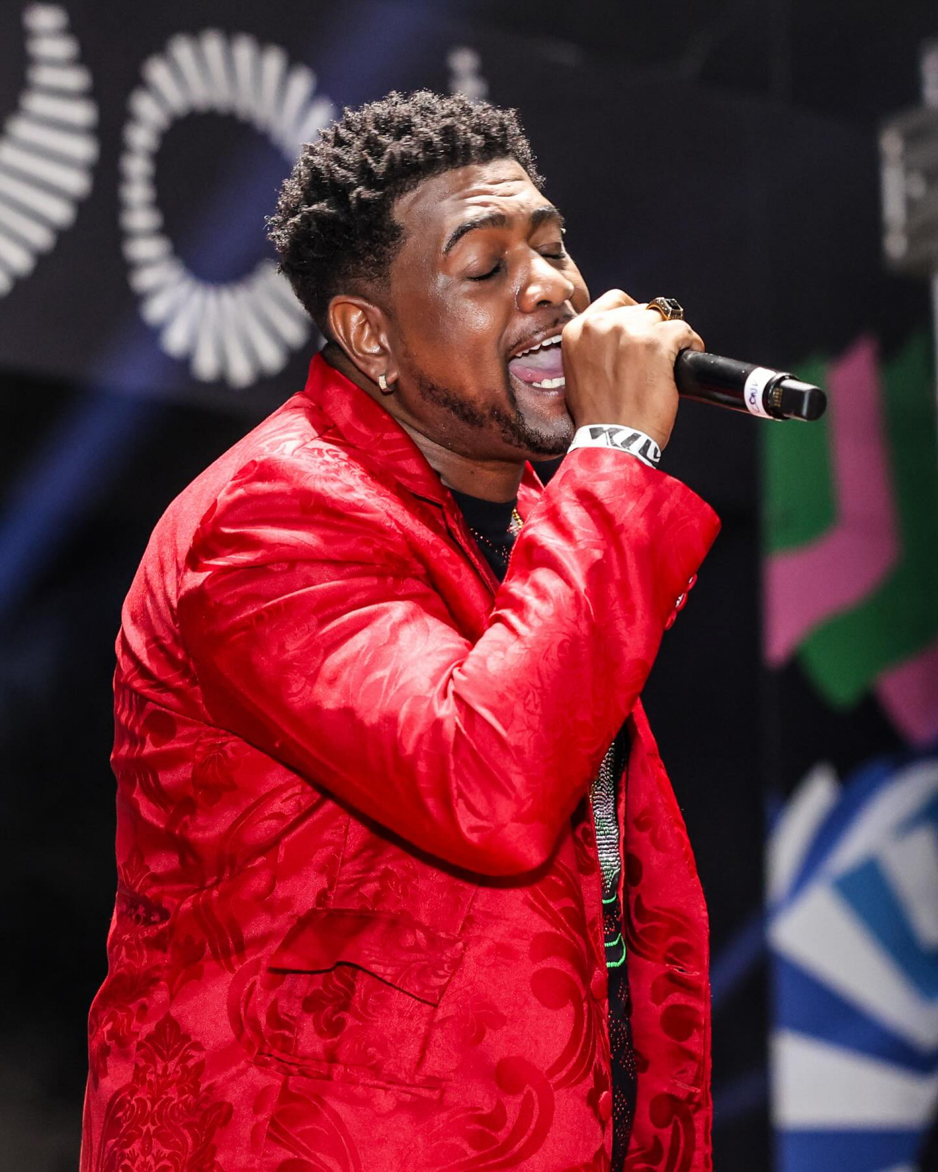 Evandro Malandro, intérprete da Grande Rio, se apresentou no evento - Divulgaçao