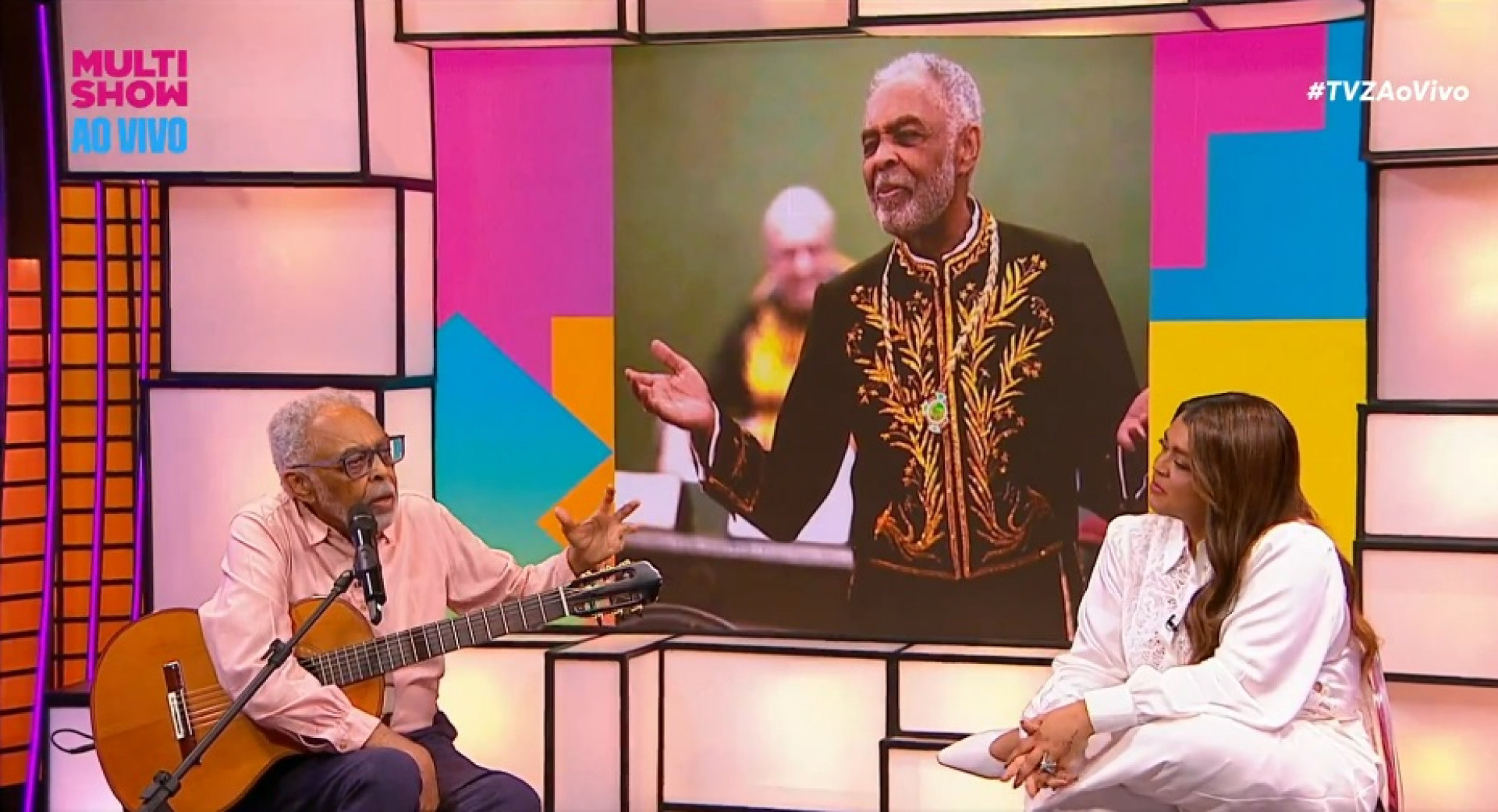 Gilberto Gil participa do TVZ, do Multishow - Reprodução de vídeo