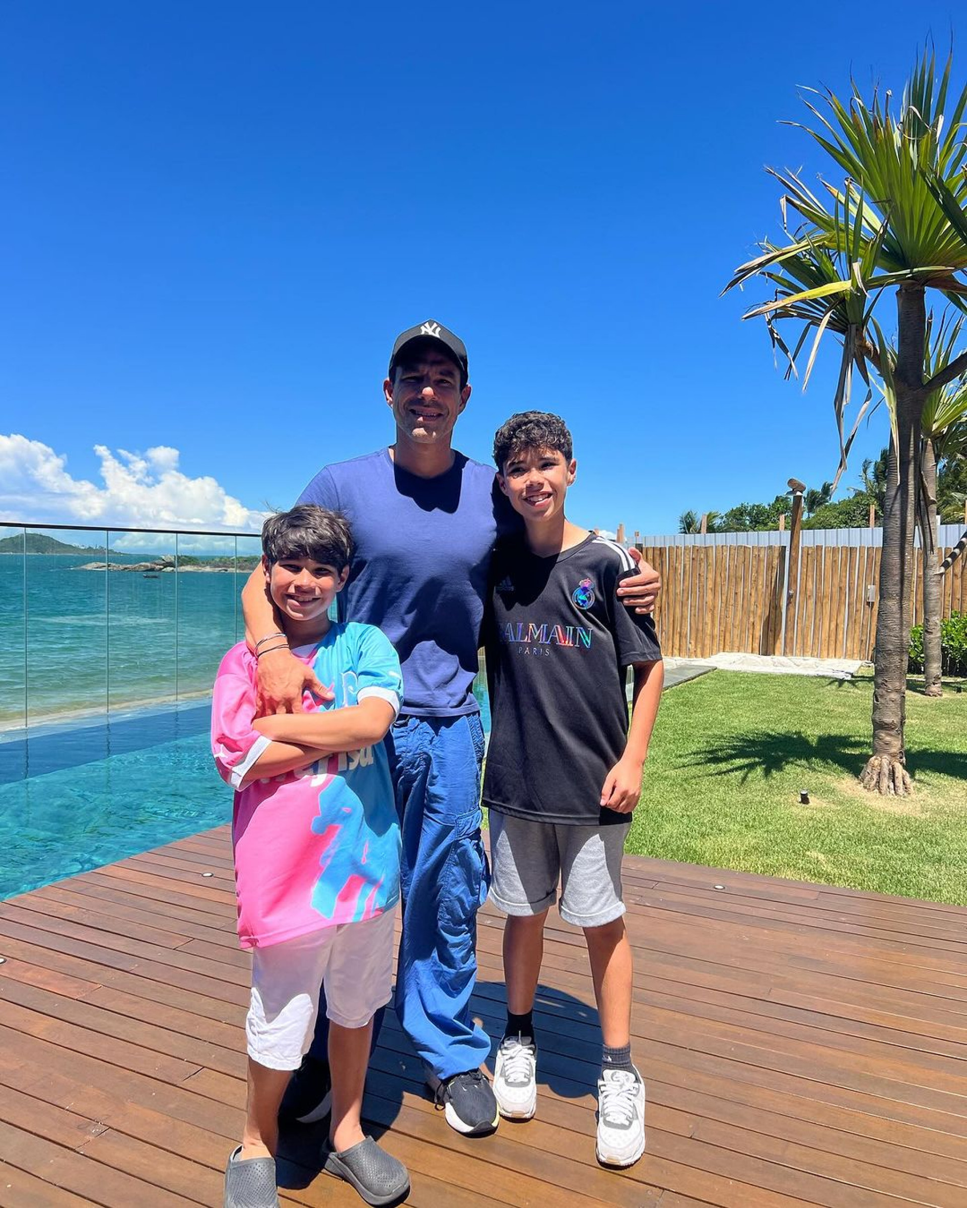 Marcus Buaiz e os dois filhos João Francisco e José Marcus - Reprodução / Instagram 