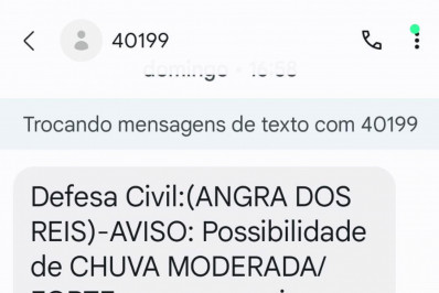 Angra entre as dez cidades piloto do novo sistema de alerta Cell Broadcast 
