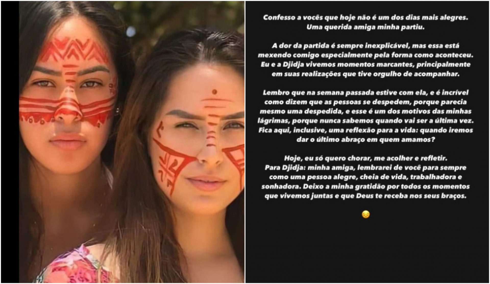 Isabelle Nogueira fala sobre amizade com Djidja Cardoso, que morreu aos 32 anos - Reprodução/Instagram